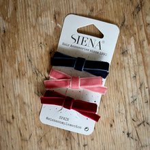  Three Pack Velvet Hairclips - Multi