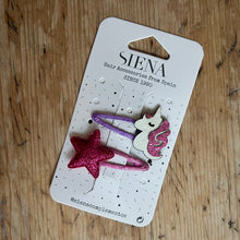  Unicorn and Star Hair Clips