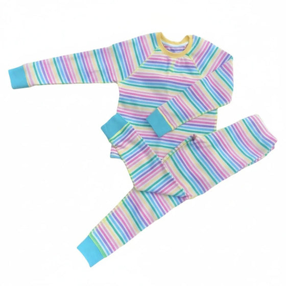 PASTEL STRIPE WAFFLE COTTON SET