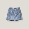 Soor Ploom Olive Skort Embroidered Denim