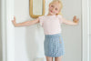 Soor Ploom Olive Skort Embroidered Denim
