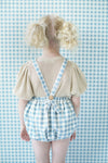 Soor Ploom Oona Romper Gingham Print Azul