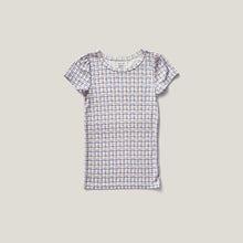  Soor Ploom POUF TEE Checker Rose Print Blueberry