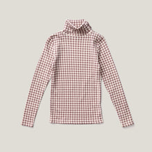  Soor Ploom Snap Turtleneck Gingham Print Cherry
