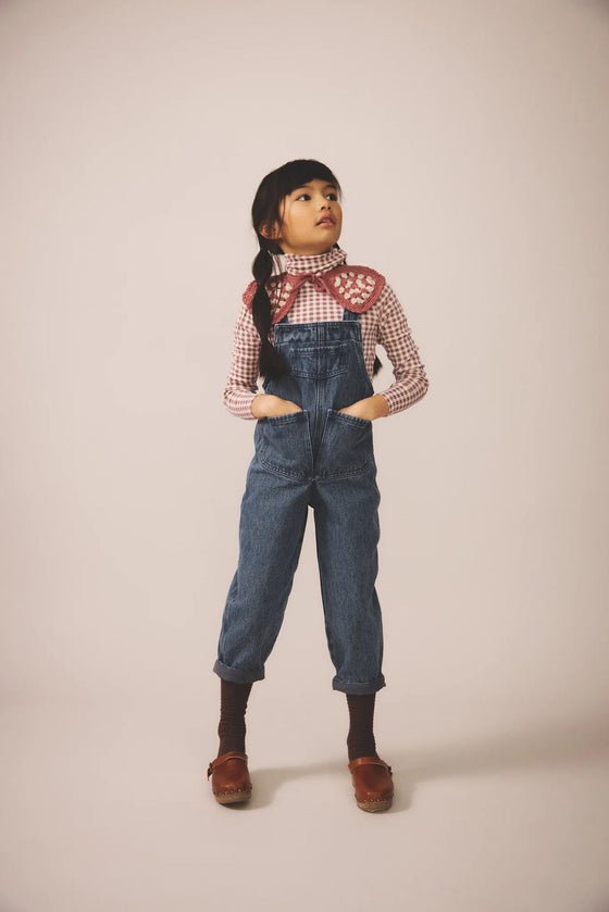Soor Ploom Snap Turtleneck Gingham Print Cherry