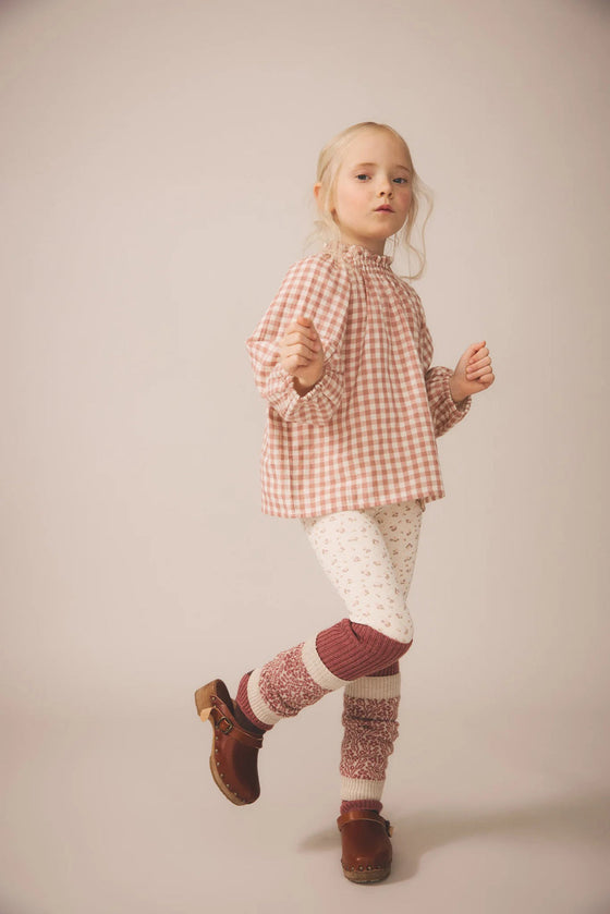 Soor Ploom Stretch Leggings Calico Print Rosewood