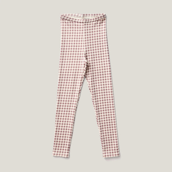 Soor Ploom Stretch Leggings Gingham Print Cherry