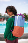 Sticky Lemon backpack large better together colourblocking badminton blue leather ball