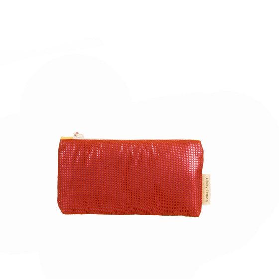 Sticky Lemon pencil case better together mesh red