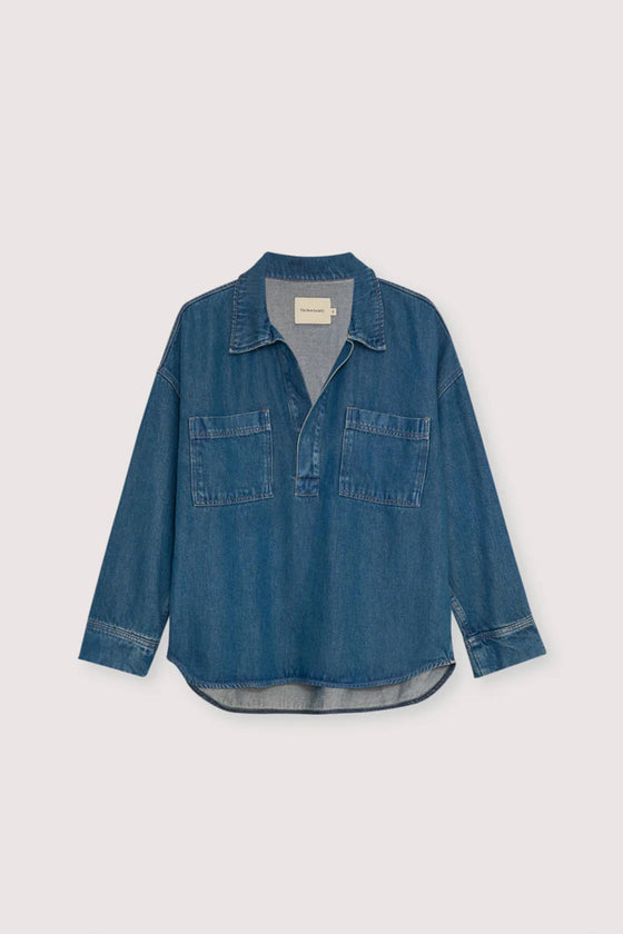 TNS Tencel Woman Shirt Blue Denim