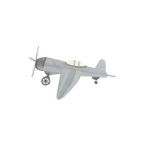 Wallsticker Retro airplane blue