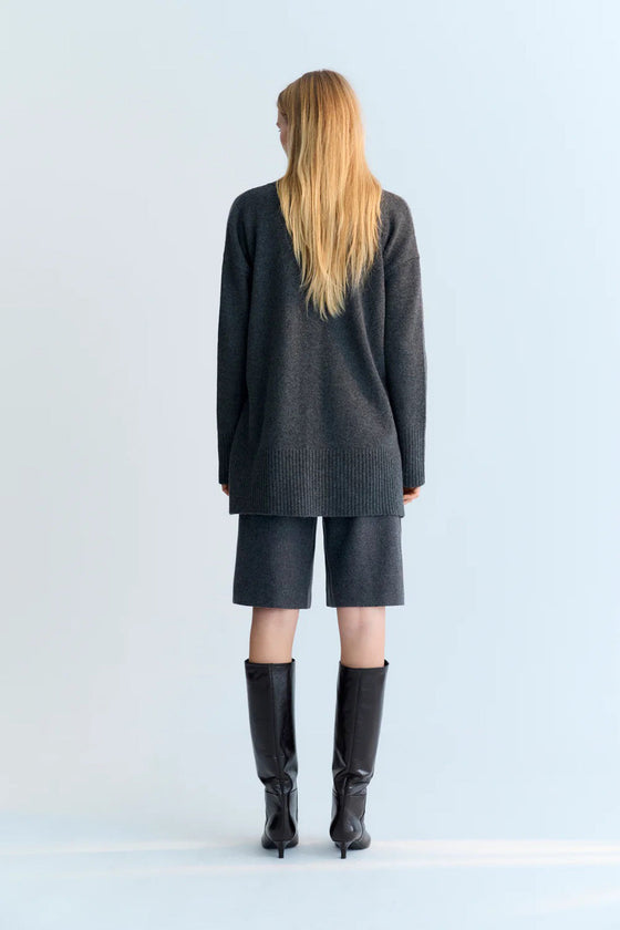 The New Society Agatha Woman Cardigan Mid Grey