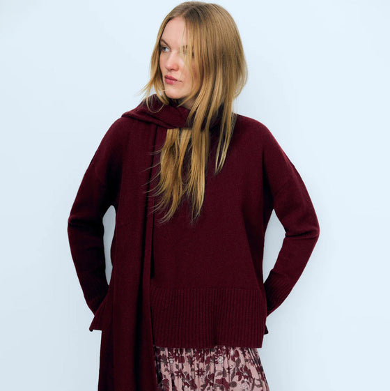 The New Society Agatha Woman Jumper Plum Fantasy