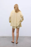 The New Society Alheli Woman Shirt Mimosa Yellow Stripes