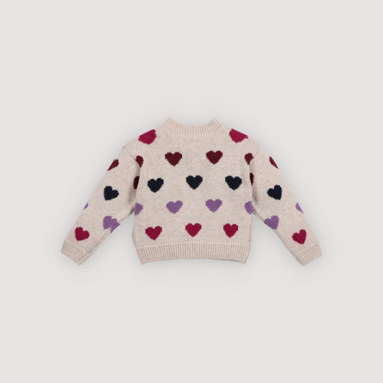 The New Society Cora Baby Cardigan Hearts