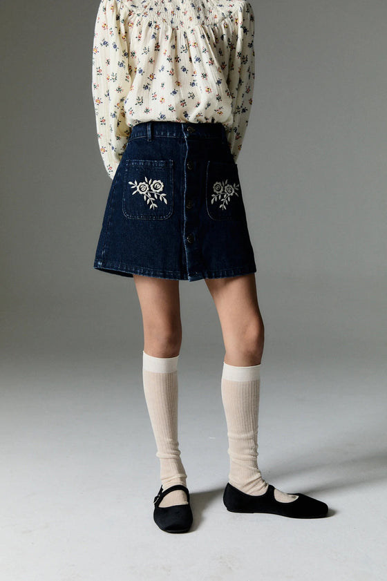 The New Society Danubio Skirt Denim Fusion