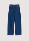 The New Society Denim Woman Wide Leg Pant Mid Blue