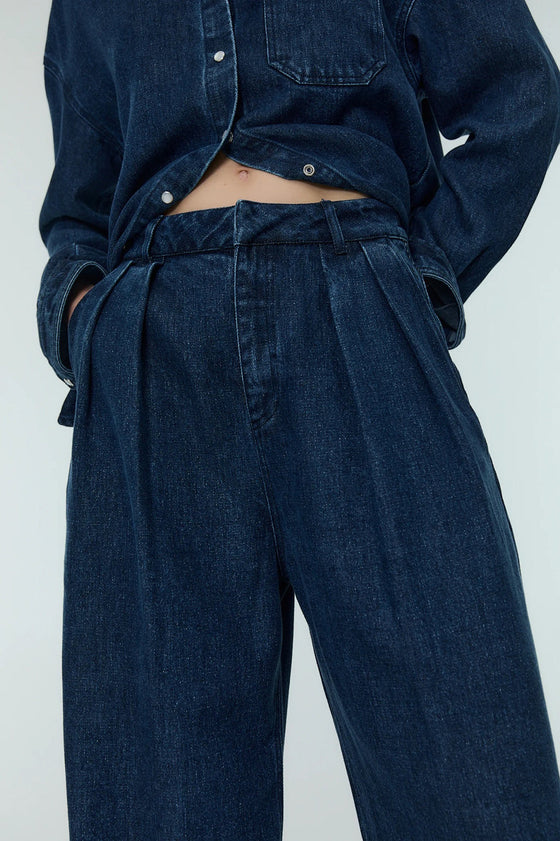 The New Society Gothenburg Woman Pant Midnight Blue Denim