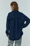 The New Society Gothenburg Woman Shirt Midnight Blue Denim