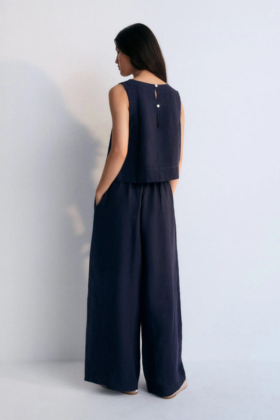 The New Society Hera Woman Palazzo Pant Navy