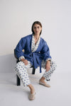 The New Society Leros Woman Pant Hyacinth Print