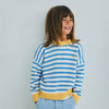 The New Society Marigold Jumper Vista Blue Stripes