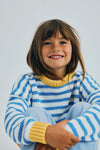 The New Society Marigold Jumper Vista Blue Stripes