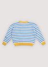 The New Society Marigold Jumper Vista Blue Stripes