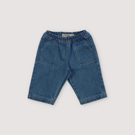 The New Society Meganisi Baby Pant Mid Blue Denim