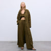 The New Society Melissa Woman Pant Palazzo Earthy Olive