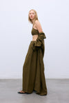 The New Society Melissa Woman Pant Palazzo Earthy Olive