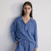 The New Society Micenas Woman Shirt Mid Blue Denim