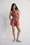 The New Society Nauplia Woman Short Chili Beach Flowers