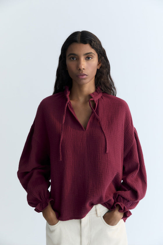 The New Society Olivia Woman Blouse Plum Fantasy