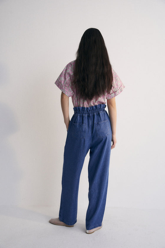 The New Society Piero Woman Pant Blue Denim