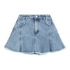 Ridge Denim Skirt - Mid Blue Denim