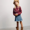 Ridge Denim Skirt - Mid Blue Denim
