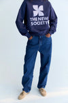 The New Society TNS Logo Woman Sweatshirt Infinite Navy
