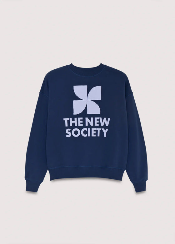 The New Society TNS Logo Woman Sweatshirt Infinite Navy
