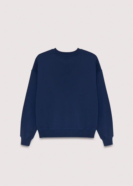 The New Society TNS Logo Woman Sweatshirt Infinite Navy