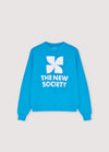The New Society TNS Logo Woman Sweatshirt Pool Blue