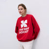 The New Society TNS Logo Woman Sweatshirt Tulip Red