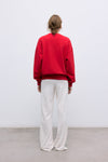 The New Society TNS Logo Woman Sweatshirt Tulip Red