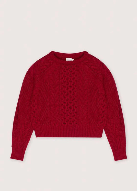 The New Society Tibet Woman Jumper Ruby Dusk