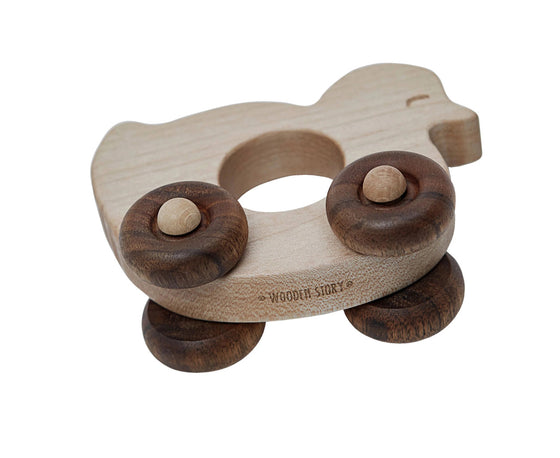 Wooden Baby Duck Car