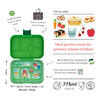 Yumbox Original 6 sections - Jurassic Green / Funny Monsters tray