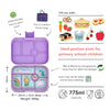 Yumbox Original 6 sections - Lavande Purple/ Unicorn tray