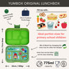 Yumbox Ireland Dublin Original 6 sections Matcha Green Funny Monsters tray