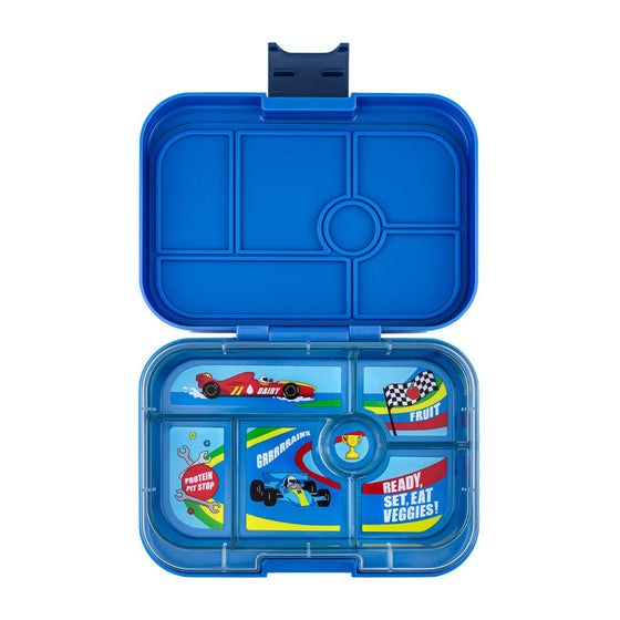 Yumbox Ireland Dublin Original 6 sections Surf Blue Race Cars tray