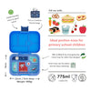 Yumbox Original 6 sections - Surf Blue / Rocket tray